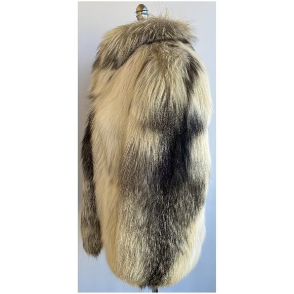 Exquisite Marble Fox Fur Coat sz Medium Large - Picture 2 of 6